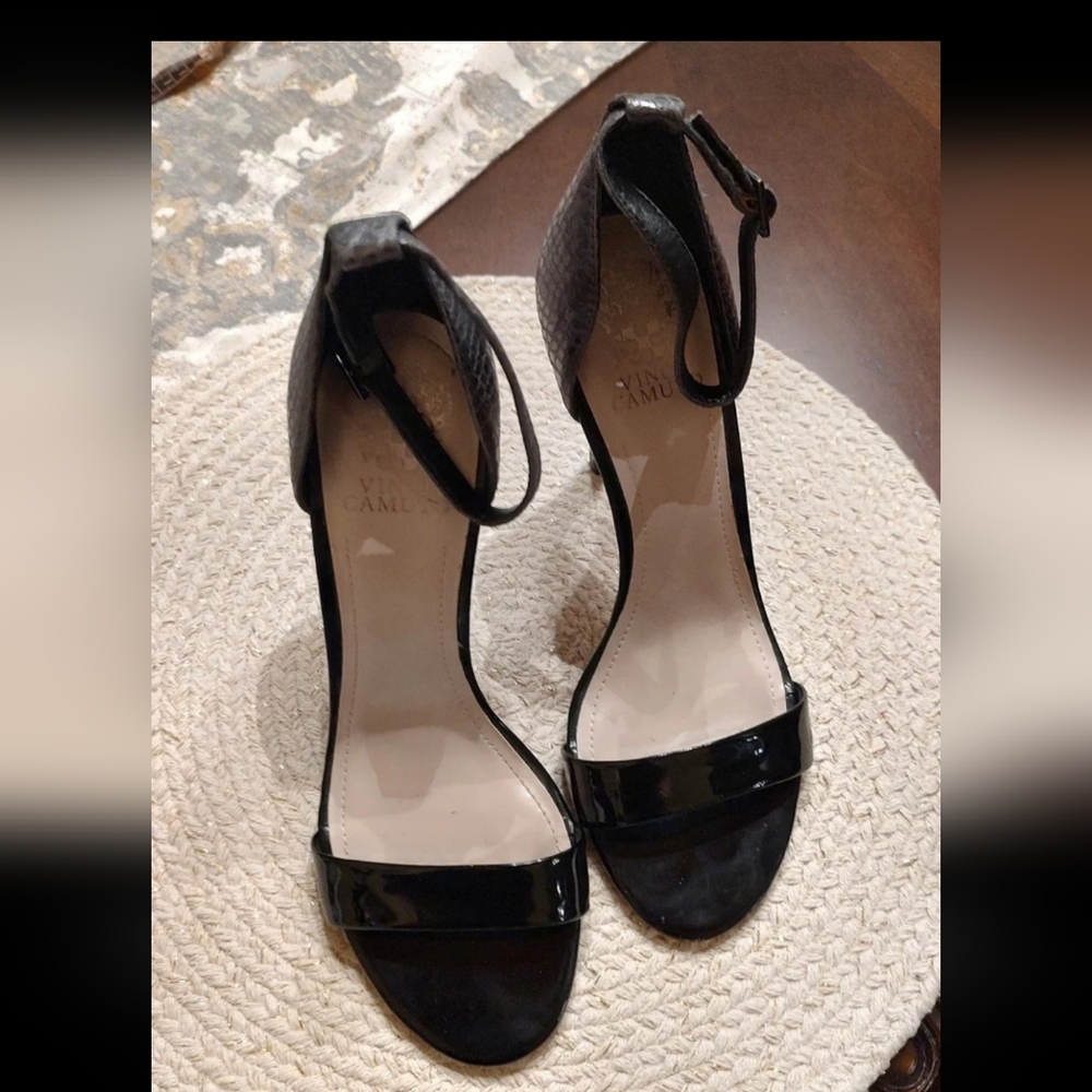 Vince Camuto Strappy Open Toe Heels - Picture 4 of 8